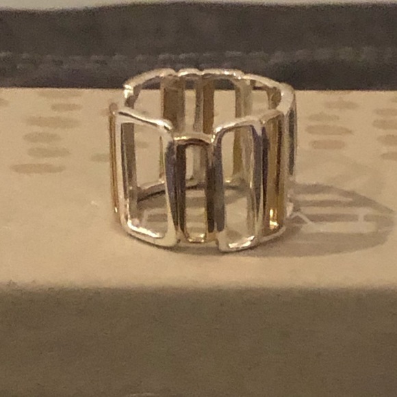 Silpada Sterling Silver & Brass Framework Ring - Picture 5 of 7